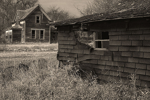 "Abandoned Farmhouse and Outbuilding" Minnesota